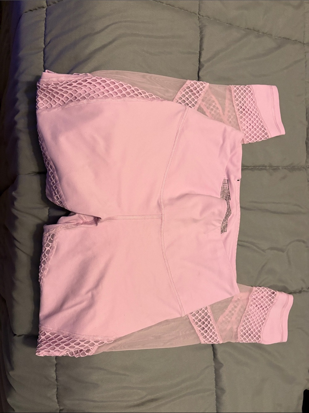 Ladies Pink Mesh-Panel Sports leggings